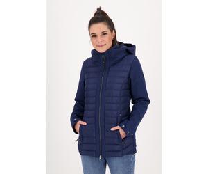 Steppjacke DEPROC ACTIVE "GILMOUR AIMEE Women", Damen, Gr. 36/38 (M), blau (navy), Web, 100% Polyester, figurbetont hüftbedeckend, mit innenliegendem Gummizug, Jacken Steppjacke, auch in Großen Größen