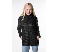 Steppjacke DEPROC ACTIVE "GILMOUR COMFORT WOMEN", Damen, Gr. 46 (L), schwarz, 100% Polyester, figurbetont, mit innenliegendem Gummizug, Jacken Outdoorbekleidung Steppjacke Übergangsjacke, auch in Groß