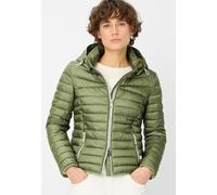 Steppjacke FUCHS SCHMITT, Damen, Gr. 52, grün, Web, Obermaterial: 100% Polyamid, unifarben, regular fit normal, hoch geschlossener Ausschnitt, eingefasste Kante, Jacken Steppjacke, abnehmbare Kapuze,