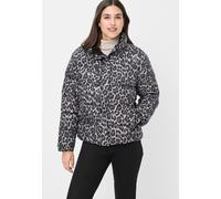 Steppjacke FUCHS SCHMITT "Steppjacke", Damen, Gr. 36, kitt gemustert, Web, Obermaterial: 100% Polyester, animal-print, mehrfarbig, gemustert, modisch, regular fit normal, Rundhals, Langarm eingesetzt