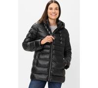 Steppjacke FUCHS SCHMITT "Steppjacke", Damen, Gr. 54, schwarz, Web, Obermaterial: 100% Polyester. Wattierung: 100% Polyester, clean, unifarben, regular fit lang, Rundhals, eingesetzt gerader Abschluss