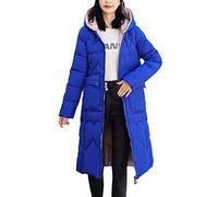 Steppjacke für Damen, lang, wendbar, lange Puffermäntel für Damen, einfarbig, wasserdicht, langärmelig, Damen-Parka-Mantel, durchgehender Reißverschluss, grobe Strickjacke mit Taschen, 2024, blau, XXL