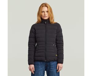 Steppjacke G-STAR "Foundation Padded Short Jacket", Damen, Gr. M (38), schwarz (dk schwarz), Web, Obermaterial: 100% Polyester, eingefasste Kante, Jacken Steppjacke, in schmaler Passform (76935835-M) 