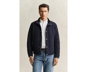 Steppjacke GANT "CLASSIC QUILTED JACKET", Herren, Gr. XXL, blau (evening blau), Web, Obermaterial: 100% Polyester, unifarben, regular fit normal, Rundhals, eingesetzt abgesteppte Kante, Jacken Steppja
