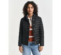 Steppjacke GANT "LIGHT DOWN JACKET", Damen, Gr. XL, schwarz, Web, Obermaterial: 100% Polyester. Futter: 100% Polyester. Wattierung: 90% Daunen, 10% Federn, unifarben, regular fit taillenbedeckt, Rundh