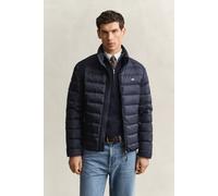 Steppjacke GANT "LIGHT DOWN JACKET", Herren, Gr. XXL, evening blau, Web, Obermaterial: 100% Polyester. Futter: 100% Polyester. Wattierung: 90% Daunen, 10% Federn, unifarben, regular fit normal, Rundha