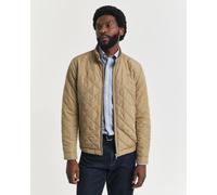 Steppjacke GANT "QUILTED WINDCHEATER", Herren, Gr. XXL, beige (light taupe), Web, Obermaterial: 100% Polyester, regular fit hüftlang, hoch geschlossener Ausschnitt, Manschette mit Druckknopf, Jacken S