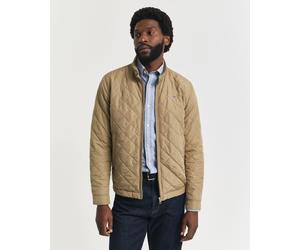 Steppjacke GANT "QUILTED WINDCHEATER", Herren, Gr. XXL, beige (light taupe), Web, Obermaterial: 100% Polyester, regular fit hüftlang, hoch geschlossener Ausschnitt, Manschette mit Druckknopf, Jacken S
