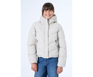Steppjacke GARCIA, Mädchen, Gr. 128/134, beige (warm kit), Web, Obermaterial: 100% Polyester, unifarben, regular fit taillenbedeckt, Jacken Steppjacke, mit Kapuze for GIRLS (99444763-128) warm kit