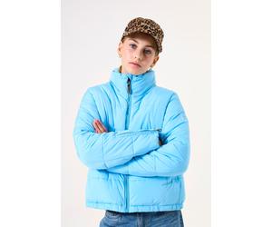 Steppjacke GARCIA, Mädchen, Gr. 128/134, blau (ice blau), Web, Obermaterial: 100% Polyester, unifarben, regular fit taillenbedeckt, elastischer Bund mit Reißverschluss, Jacken Steppjacke, mit Taschen