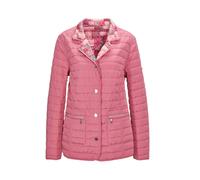 Steppjacke GOLDNER "Kurzgröße Leichte Druck-Steppjacke zum wenden", Damen, Gr. 23, rosa (magnolie, geblümt), Obermaterial: 100% Polyester PES., figurumspielend, mit Aufschlag, Jacken Steppjacke, Jacke