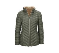 Steppjacke GOLDNER "Kurzgröße Leichte Steppjacke in knitterarmer Ware", Damen, Gr. 19, grün (moorgrün), Obermaterial: 100% Polyamid PA., normal, Sonstiges, Jacken Steppjacke, Leichte Wattierung mit Di