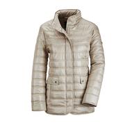 Steppjacke GOLDNER "Kurzgröße Leichte Steppjacke mit vielen Details", Damen, Gr. 21, beige, Obermaterial: 100% Polyester PES., Sonstiges, Jacken Steppjacke, mit Ripsbändern an den Taschen (95321663-21