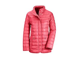 Steppjacke GOLDNER "Kurzgröße Leichte Steppjacke mit vielen Details", Damen, Gr. 25, orange (koralle), Obermaterial: 100% Polyester PES., Sonstiges, Jacken Steppjacke, mit Ripsbändern an den Taschen (
