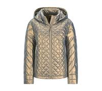 Steppjacke GOLDNER "Kurzgröße Metallicjacke mit Kapuze", Damen, Gr. 22, gold (goldfarben), Obermaterial: 100% Polyamid PA., figurumspielend, weit, Jacken Steppjacke, abnehmbare Kapuze (75454944-22) go