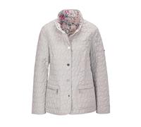 Steppjacke GOLDNER "Kurzgröße Stilvolle Steppjacke, florales Design", Damen, Gr. 19, rosa (rosé, grau, gemustert), Obermaterial: 100% Polyester PES., weit Sonstiges, Jacken Steppjacke, Wendejacke (529