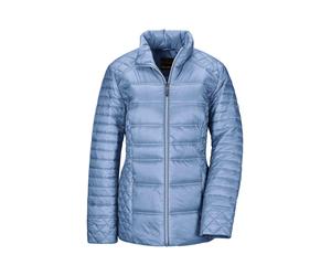 Steppjacke GOLDNER "Kurzgröße Übergangsjacke mit Muster-Mix", Damen, Gr. 24, blau, Obermaterial: 100% Polyamid PA., gerade, Jacken Steppjacke, RV Taschen (46255906-24) blau