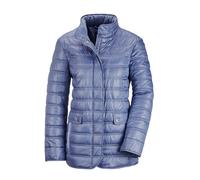 Steppjacke GOLDNER "Leichte Steppjacke mit vielen Details", Damen, Gr. 52, blau (himmelblau), Obermaterial: 100% Polyester PES., Sonstiges, Jacken Steppjacke, mit Ripsbändern an den Taschen (48476116-