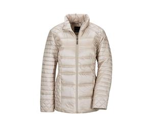 Steppjacke GOLDNER "Übergangsjacke mit Muster-Mix", Damen, Gr. 54, beige (taupe), Obermaterial: 100% Polyamid PA., gerade, Jacken Steppjacke, RV Taschen (13539559-54) taupe