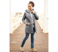 Steppjacke HEINE, Damen, Gr. 36, schwarz (anthrazit, steingrau), 55% Polyester, 45% Polyamid, Wattierung:100% Polyester, unifarben, Jacken Steppjacke (83931525-36) anthrazit, steingrau