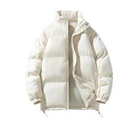 Steppjacke Herren Daunenjacke Puffer Jacke Stepp Mens Down Jacket Men Mantel Daunen Daunenmantel Kurze Wattierte Steppjacke Übergröße Steppjacken Winterjacke Herren Puffer Winter Warme Beige XXL