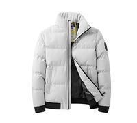 Steppjacke Herren Winterjacke ohne Kapuze Winddichte Jacke Übergangsjacke Herrenjacke Männer Warm Sweatjacke Windjacke Daunenjacken Daunenjacken für Herren Outdoorjacke Sportjacke Khaki 5XL