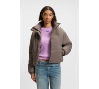 Steppjacke HUGO BLUE "Faren", Damen, Gr. L (40), rust, copper 223, Web, Obermaterial: 100% Polyamid, unifarben, kurz, elastischer Bund, Jacken Steppjacke, Relaxed Fit, mit verstellbarem Saum (99779832