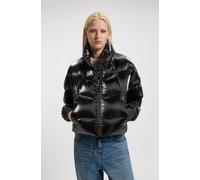 Steppjacke HUGO BLUE "Fiorella", Damen, Gr. XL, schwarz 001, Web, Obermaterial: 100% Polyamid, unifarben, regular fit taillenbedeckt, angesetztes Bündchen, Jacken Steppjacke, in verkürzter Länge, Kord