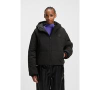 Steppjacke HUGO "Freya", Damen, Gr. XXL, schwarz 001, Web, Obermaterial: 100% Polyamid, unifarben, relaxed fit normal, elastischer Bund, Jacken Steppjacke, Relaxed Fit, mit Kapuze (12856132-XXL) schwa
