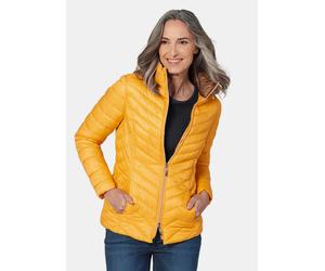 Steppjacke in figurschmeichelnder Optik gelb 23