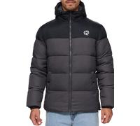 Steppjacke INDICODE "INAlanin", Herren, Gr. XXL, grau (dk grau), Web, Obermaterial: 100% Polyester, colorblocking, regular fit, Jacken Steppjacke (98600066-XXL) dk grau