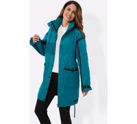 Steppjacke INSPIRATIONEN, Damen, Gr. 42, aquapetrol, schwarz, 100% Polyester, Einsatz:100% Polyester, Wattierung:100% Polyester, unifarben, Jacken Steppjacke (36316256-42) aquapetrol, schwarz