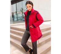 Steppjacke INSPIRATIONEN, Damen, Gr. 42, rot, schwarz, 100% Polyester, Einsatz:100% Polyester, Wattierung:100% Polyester, unifarben, Jacken Steppjacke (10083336-42) rot, schwarz