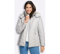 Steppjacke INSPIRATIONEN, Damen, Gr. 44, hellgrau, 89% Polyester, 11% Polyamid, Kapuzenfutter:100% Polyester, Wattierung:100% Polyester, unifarben, Jacken Steppjacke (44188913-44) hellgrau