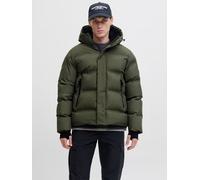 Steppjacke JACK & JONES "JCOFUSION PUFFER JACKET", Herren, Gr. L, grün (grape leaf), Web, Obermaterial: 100% Polyester, unifarben, normal, Rippbündchen, Jacken Steppjacke (75076931-L) grape leaf