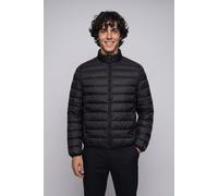 Steppjacke JACK & JONES "JJEBERG LIGHT DOWN COLLAR PUFFER NOOS", Herren, Gr. M, schwarz, Web, Obermaterial: 100% Nylon, unifarben, regular fit normal, ohne Ausschnitt, elastischer Bund, Jacken Steppja
