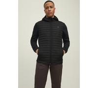 Steppjacke JACK & JONES "JJEMULTI mit Kapuze und Futter", Herren, Gr. XXL, schwarz, Web, Obermaterial: 100% Polyester, unifarben, Jacken Steppjacke, unifarben, modisch, regular fit, Polyester (3936843
