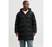 Steppjacke JACK & JONES "JJESOHO LONG PUFFER LN", Herren, Gr. M, schwarz, Web, Obermaterial: 100% Polyester, unifarben, regular fit, Jacken Steppjacke (97234243-M)