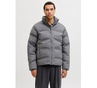 Steppjacke JACK & JONES "JJESOHO PUFFER COLLAR SN", Herren, Gr. S, castlerock, Web, Obermaterial: 100% Polyester, unifarben, regular fit, Rippbündchen, Jacken Steppjacke (57255934-S)