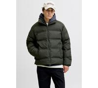 Steppjacke JACK & JONES "JJESOHO PUFFER COLLAR SN", Herren, Gr. S, grün (rosin), Web, Obermaterial: 100% Polyester, unifarben, regular fit, Rippbündchen, Jacken Steppjacke (29629063-S) rosin