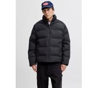Steppjacke JACK & JONES "JJESOHO PUFFER COLLAR SN", Herren, Gr. XS, schwarz, Web, Obermaterial: 100% Polyester, unifarben, regular fit, Rippbündchen, Jacken Steppjacke (37650220-XS) schwarz