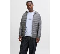 Steppjacke JACK & JONES "JJESTATE HYBRID JACKET NOOS", Herren, Gr. M, grau (castlerock), Web, Obermaterial: 100% Polyester, unifarben, regular fit taillenbedeckt, ohne Ausschnitt, elastischer Bund, Ja