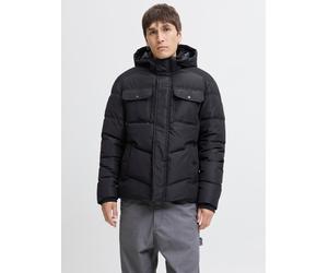 Steppjacke JACK & JONES "JJMORGAN PUFFER JACKET", Herren, Gr. L, schwarz, Web, Obermaterial: 100% Polyester, unifarben, regular fit normal, Jacken Steppjacke (23230522-L) schwarz