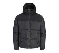 Steppjacke JACK & JONES "JJRAZE PUFFER HOOD", Herren, Gr. L, schwarz, Web, Obermaterial: 100% Polyester, regular fit normal, elastischer Bund, Jacken Steppjacke, Kunstfaser, regular fit (71699400-L) s