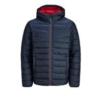 Steppjacke JACK & JONES "JJWEST LIGHT PUFFER HOOD", Herren, Gr. S, sky captain, Web, Obermaterial: 100% Nylon, Jacken Steppjacke (61088838-S) sky captain