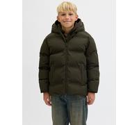 Steppjacke JACK & JONES JUNIOR "JJESOHO PUFFER HOOD SN JNR", Jungen, Gr. 128, rosin, Web, Obermaterial: 100% Polyester, unifarben, regular fit normal, Jacken Steppjacke (66208160-128) rosin