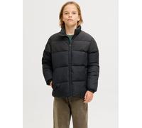 Steppjacke JACK & JONES JUNIOR "JJMAZE PUFFER COLLAR JNR", Jungen, Gr. 140, schwarz, Web, Obermaterial: 100% Polyester, colorblocking, regular fit normal, Jacken Steppjacke (38656345-140) schwarz