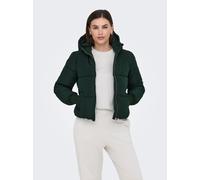 Steppjacke JDY "JDYNEWERICA LIFE SHORT HOOD JKT OTW NOOS", Damen, Gr. XS, silber (scarab detail:silber zipper), Web, Obermaterial: 100% Polyester, unifarben, Jacken Steppjacke (40836931-XS)
