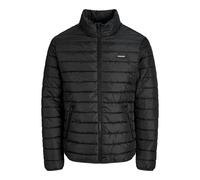 Steppjacke "JJELVIS LIGHT PUFFER COLLAR PLS", Herren, Gr. 3XL, schwarz, Web, Obermaterial: 100% Polyester, JACK & JONES PLUSSIZE, unifarben, regular fit normal, elastischer Bund, Jacken Steppjacke, Ku