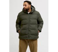Steppjacke "JJESOHO PUFFER HOOD SN PLS", Herren, Gr. 3XL, rosin, Web, Obermaterial: 100% Polyester, JACK & JONES PLUSSIZE, unifarben, regular fit, hoch geschlossener Ausschnitt, Jacken Steppjacke (353